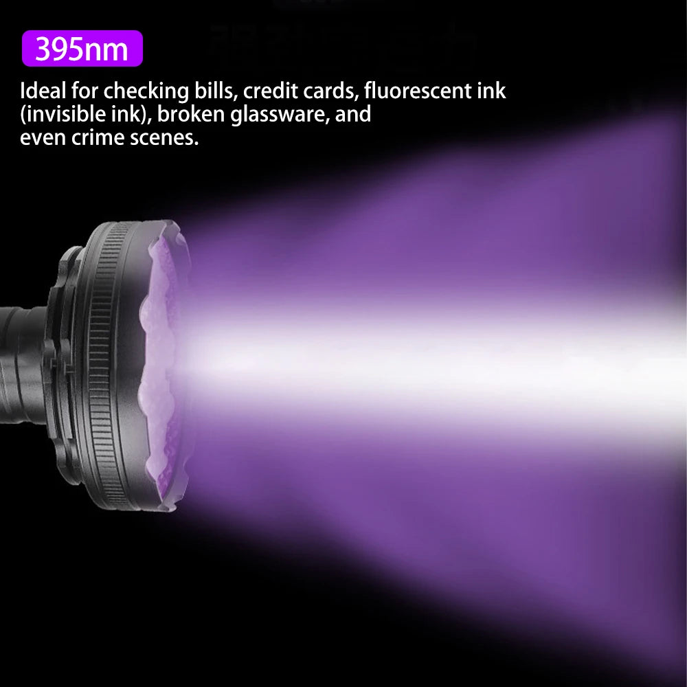 Black Light Flashlight 395nm Ultraviolet Light Torch UV Flashlight UV Light Detector for Pet Urine Stains Scorpion Money Ore Oasis Select