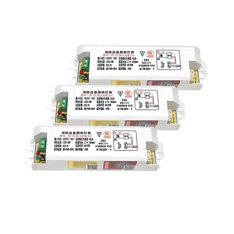 Emergency Light Power Supply AC 85-260V 90-Min | 3-Pack