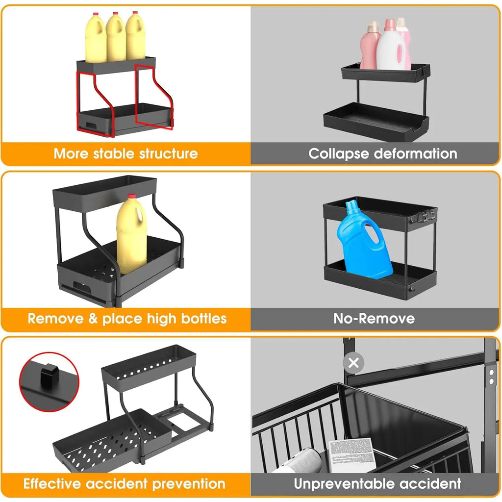 1PC Kitchen acceesories Bathroom accessories Storage organizer Under sink organizer Pull Out Shelf Spice rack organizer Oasis Select