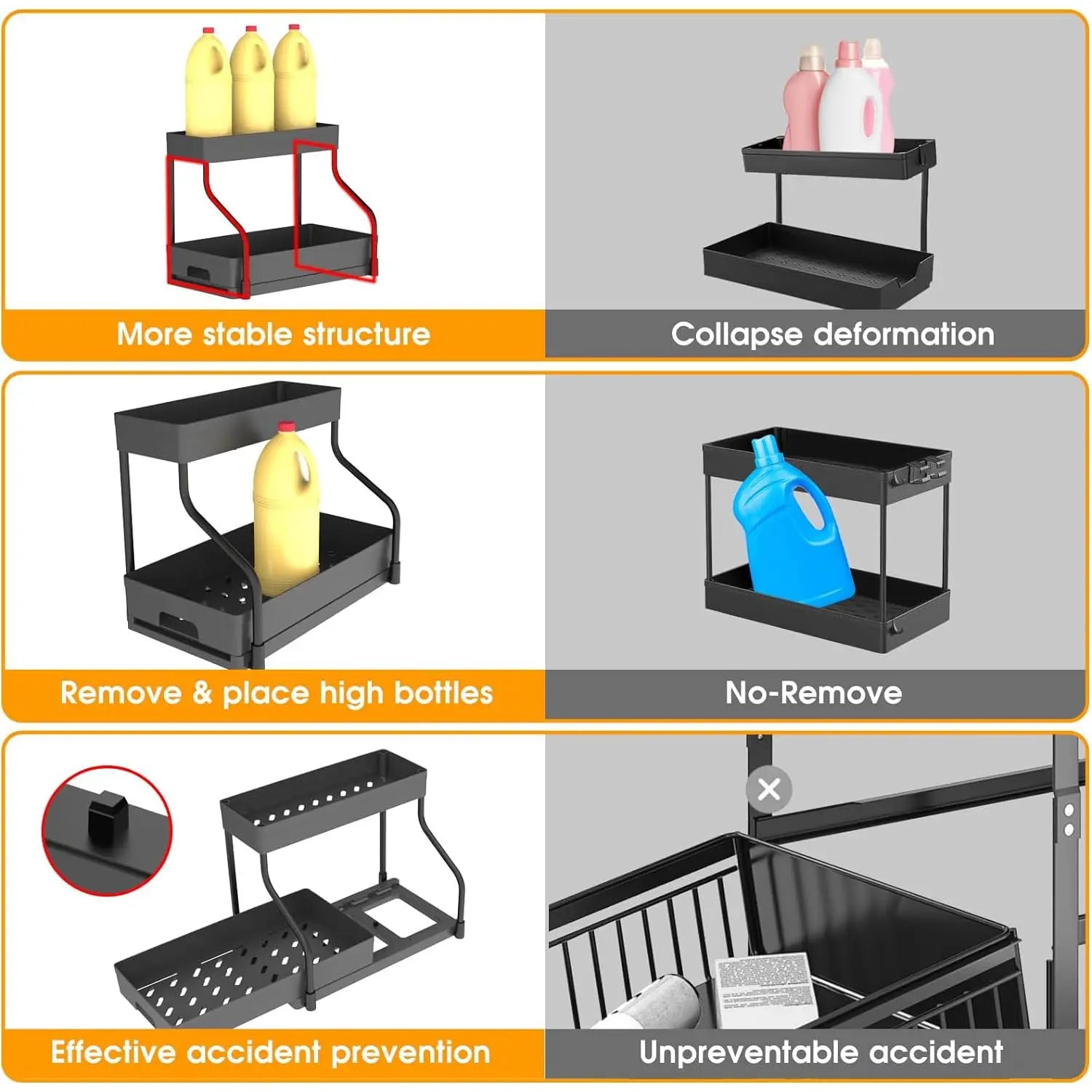 1PC Kitchen acceesories Bathroom accessories Storage organizer Under sink organizer Pull Out Shelf Spice rack organizer Oasis Select