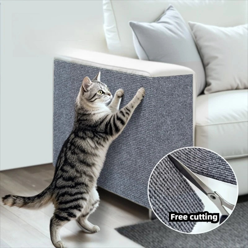 DIY Self-Adhesive Cat Scratching Mat Trimmable Cat Carpet Cat Scratching Carpet Corner Wall Cat Scratch Sofa Furniture Protector Oasis Select