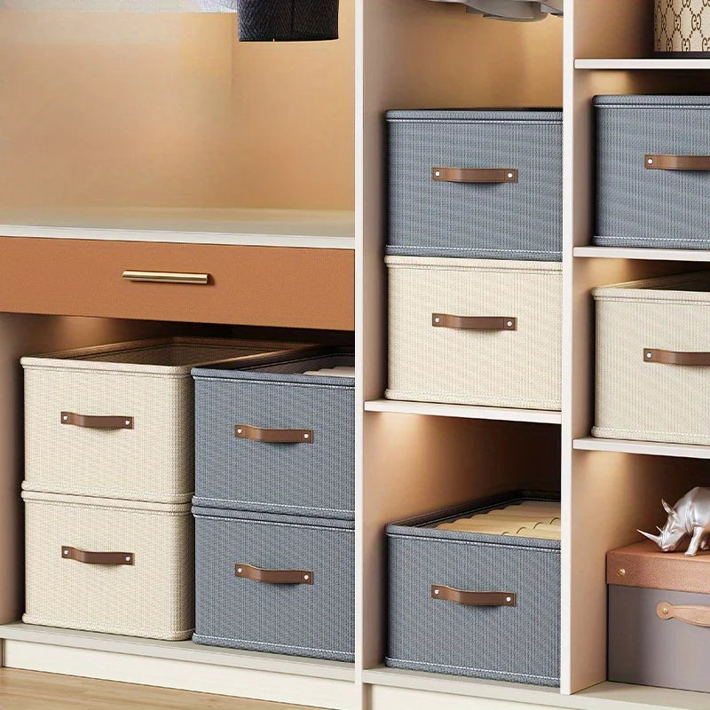 1PC Oxford Clothing and Toy Storage Box Basket Clothes Storage Uncovered Bottom Sweater Sock Bedroom Odorless Storage Cabinet Oasis Select