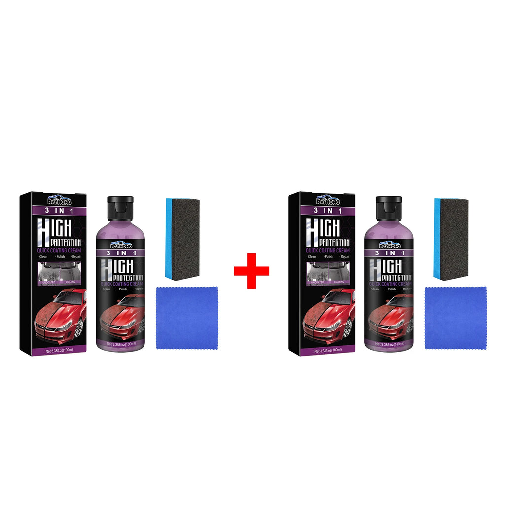 3 in 1 Car Coating Paste Scratch Removal Restores Glossy Car Clean Polish for Light Scratch Oxidation Dirt Auto Surface Care Oasis Select 2pcs