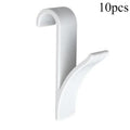 Kitchen Bathroom Hanger Clips Storage Racks White Clear Hanger Heated Towel Radiator Rail Clothes Scarf Hanger Hooks Holder Oasis Select 10pcs-white