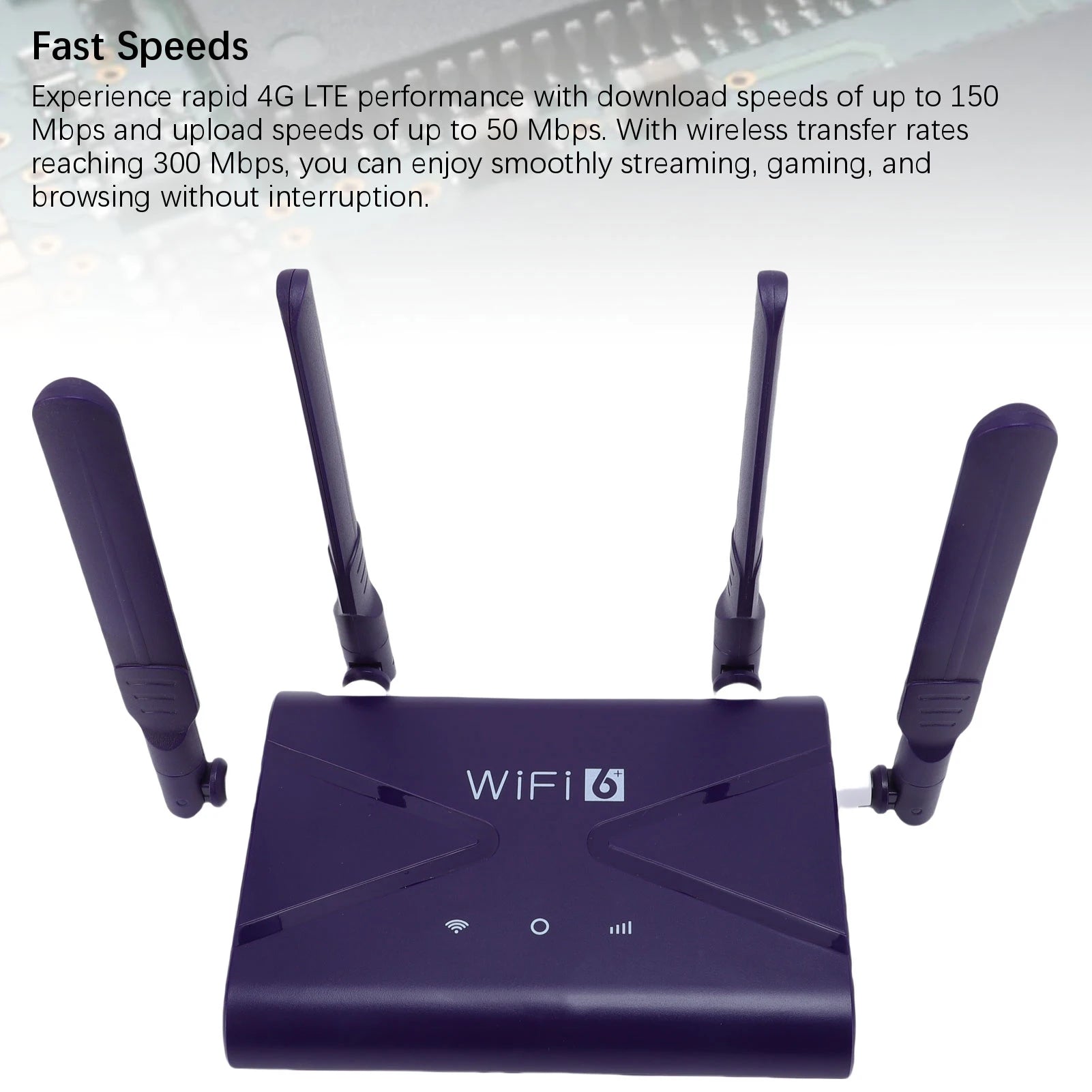 WiFi6 Wireless Router 300Mbps 4G 5G CPE LTE Router with SIM Card Slot 4 Antennae for Phone Laptop PC WiFi6 Wireless Router Oasis Select