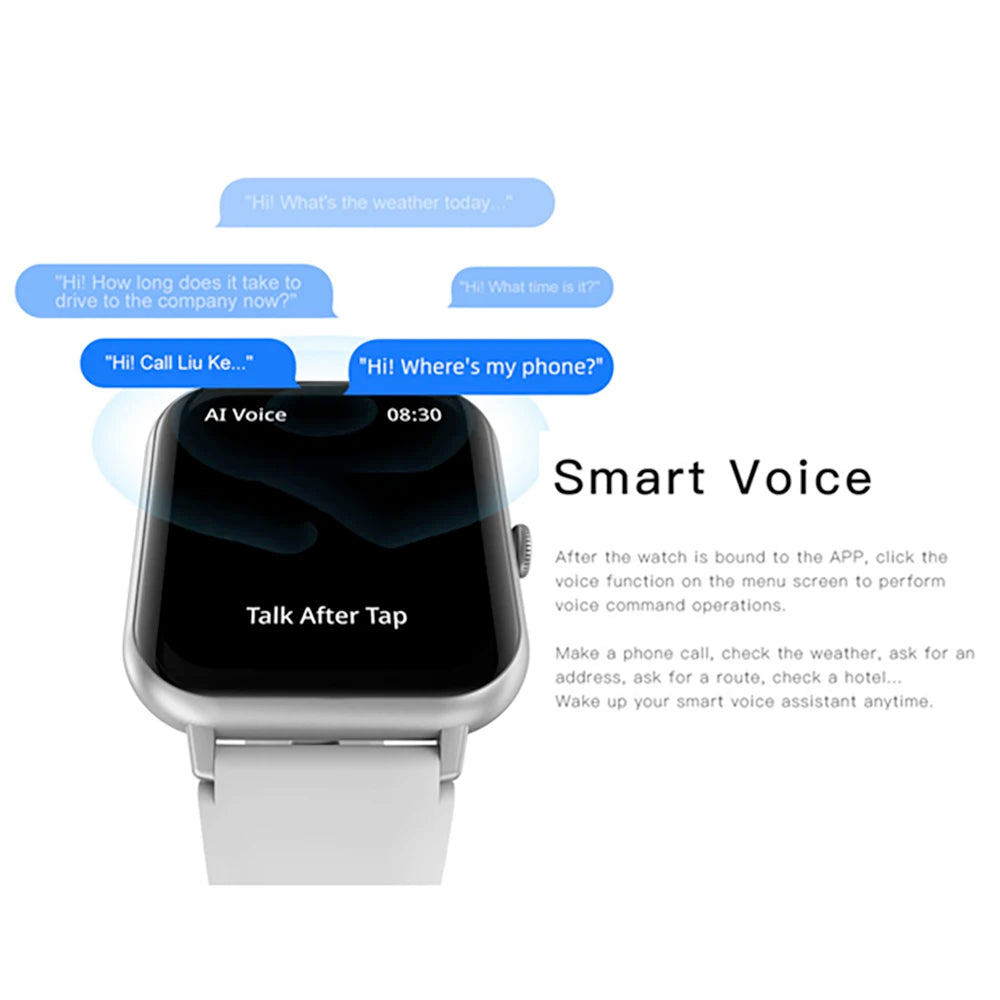 Blue Tooth Call Women Smart Watch 24H Health Monitor 100+ Sport Modes Waterproof Music Men Lady Smartwatch Information Push Oasis Select