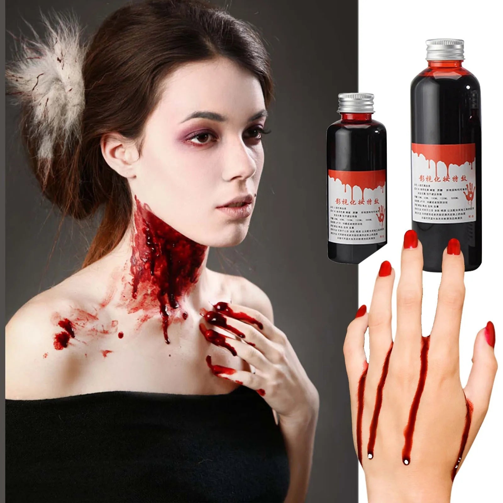 Realistic Fake Blood Halloween Prop – 30ml Costume FX Halloween Costume Prop Oasis Select