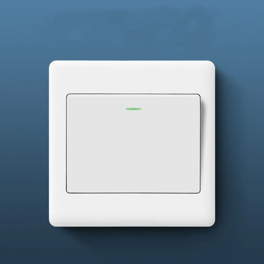 1Way Button Wall Switches Home Accessories Durable 1/2/3/4 Gang with Fluorescent Indicator Light Wall Light Switch Panel Oasis Select 1-Gang