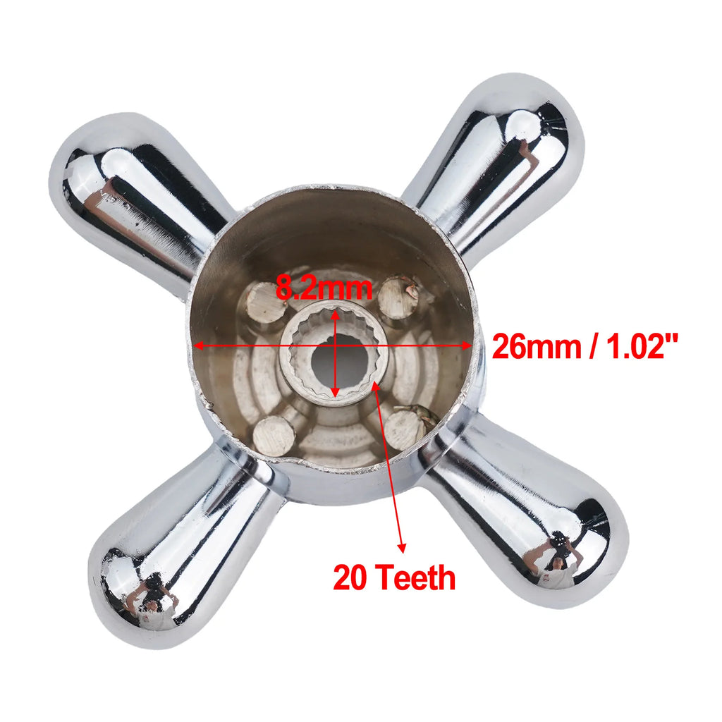 Cross Faucet Handle Knobs – Alloy Replacement Tap Kit 2-Pack Faucet Handle Knob Oasis Select