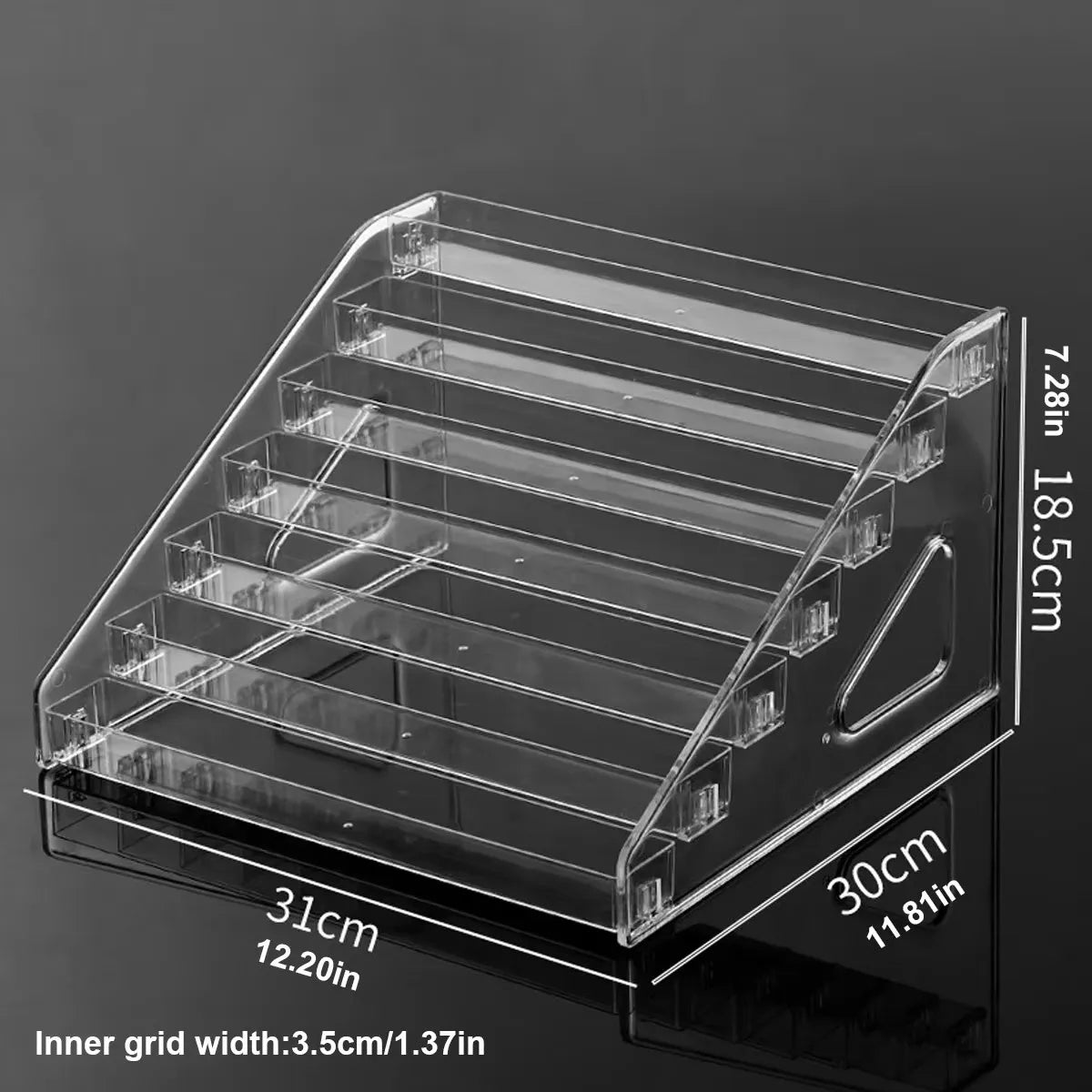 1pc Acrylic multilayer ladder transparent perfume display shelf Cosmetics store display shelf is suitable for lipstick organizer Oasis Select 7layer