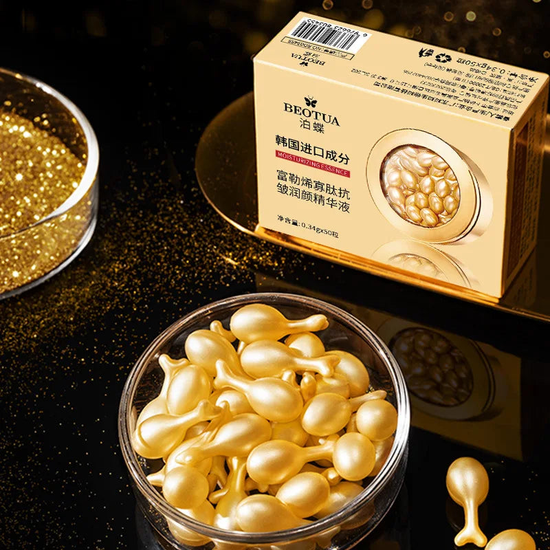 Fullerene Oligopeptide Moisturizing Essence Capsules – 50 Pack Facial Essence Capsules Oasis Select 50 Pieces