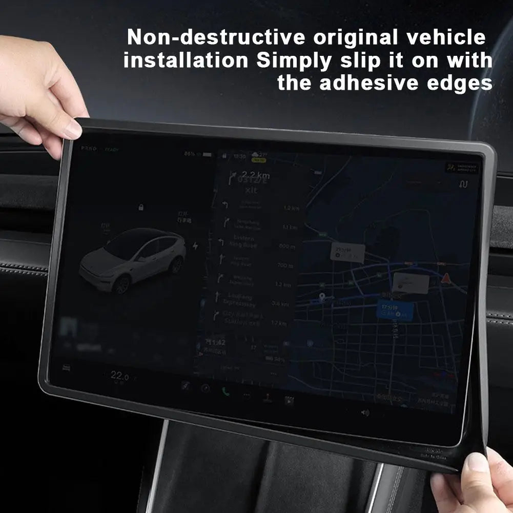 16" Silicone Screen Protector Frame for Tesla Model Y 2026 Screen Edge Protector Oasis Select