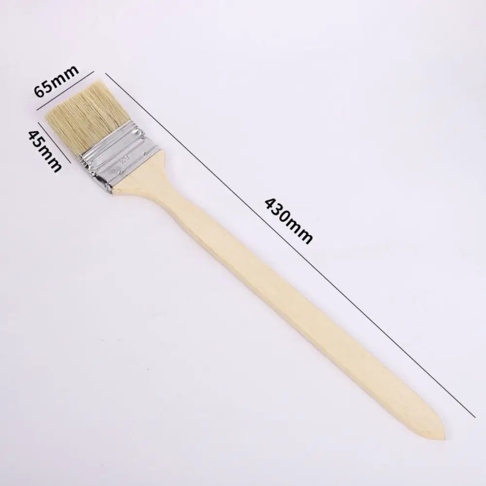 Long Handle Elbow Marine Paint Brush Solid Wood Handle Mixed Pig Mane Hair Elbow Paint Brush Cleaning Tool Wall Painting Oasis Select style 4