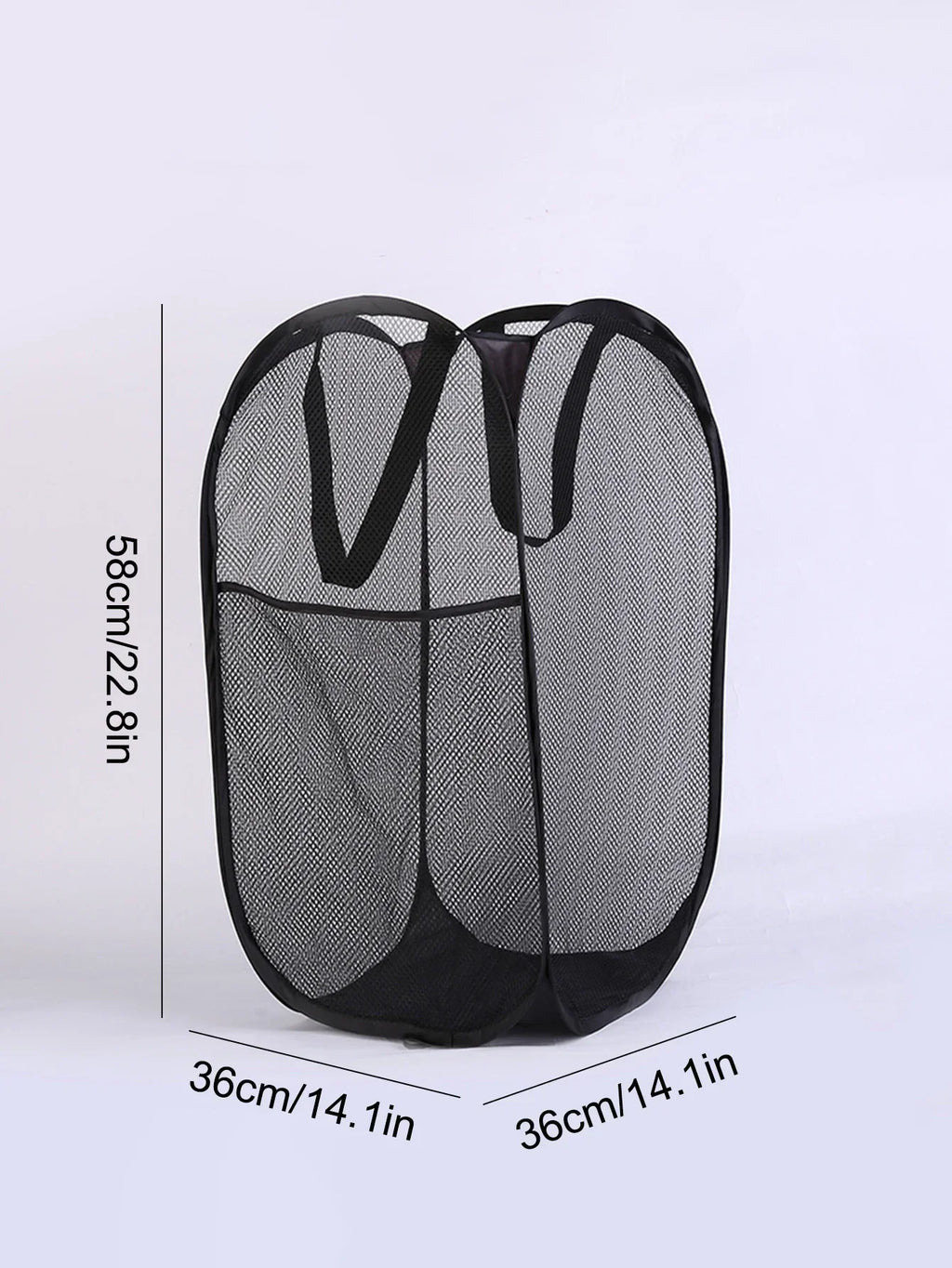 Large Capacity Dirty Clothes Basket Storage Bucket Mesh Bathroom Portable Foldable Dirty Clothes Basket Oasis Select