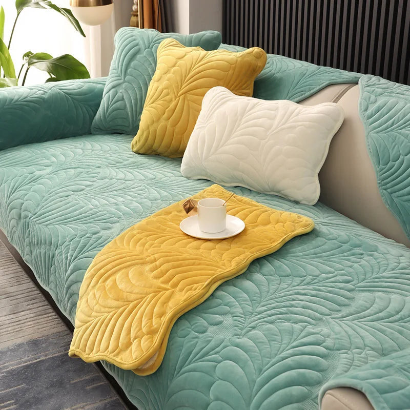 Nordic simple sofa cushion winter Dutch short plush cushion cushion cover non slip thickened sofa cover cover sofa Oasis Select 90x160cm 1