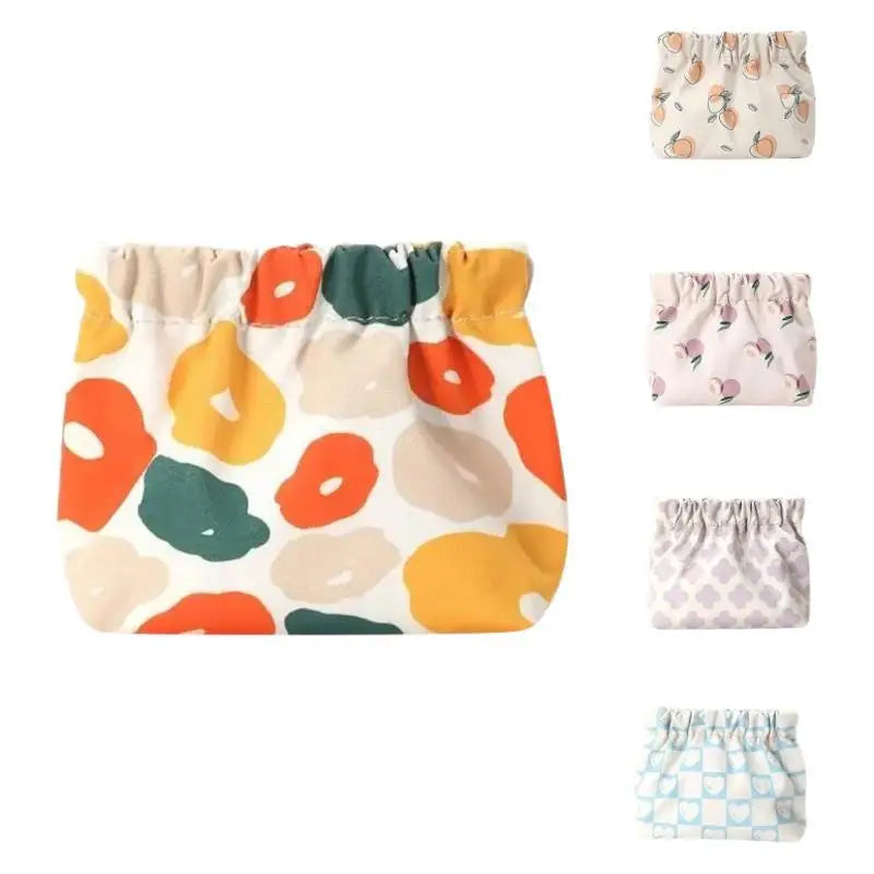 Fruit Print Mini Makeup Bag – Waterproof Portable Cosmetic Pouch