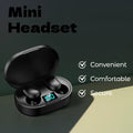 TWS Wireless Bluetooth Headset Bluetooth Earphones Wireless Bluetooth Headset Sport Headphones LED Earbuds with Mic Oasis Select Black