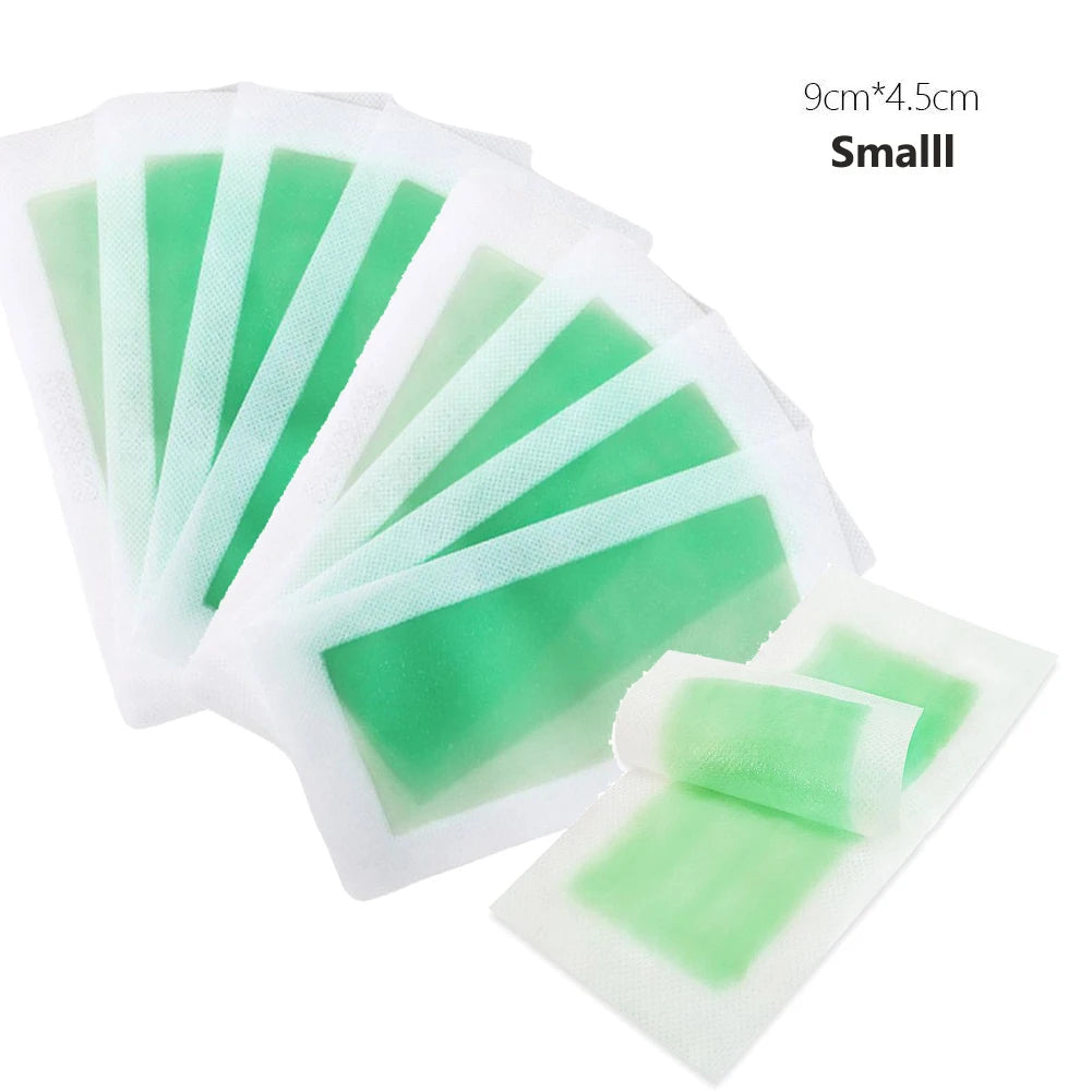 10/50pcs Facial Wax Strips Painless Hair Removal Wax Strips for Armpit Lips Leg Body Hair Remove Stickers Eyebrow Face Wax Paper Oasis Select