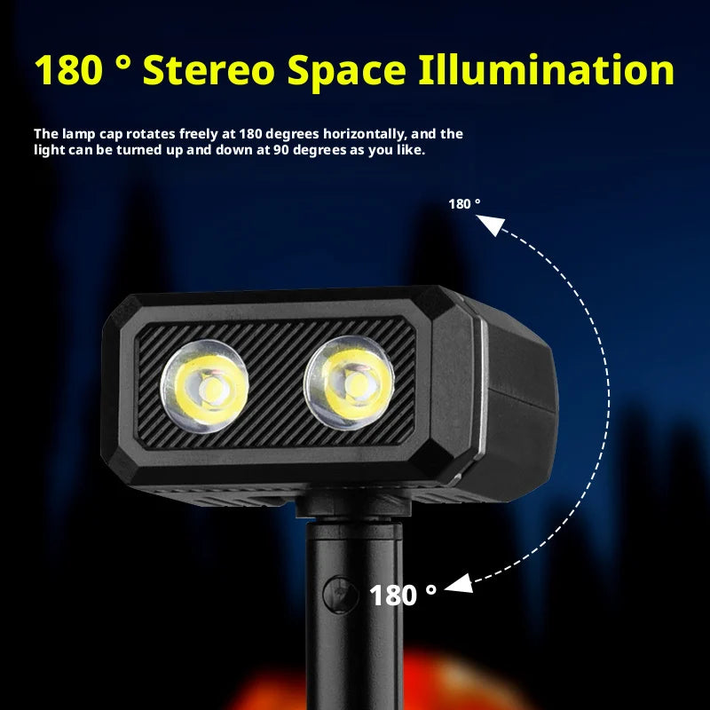LED Magnetic Work Light Retractable 180° Rotatable Multi-Functional Flashlight for Outdoor Camping Inspection Oasis Select
