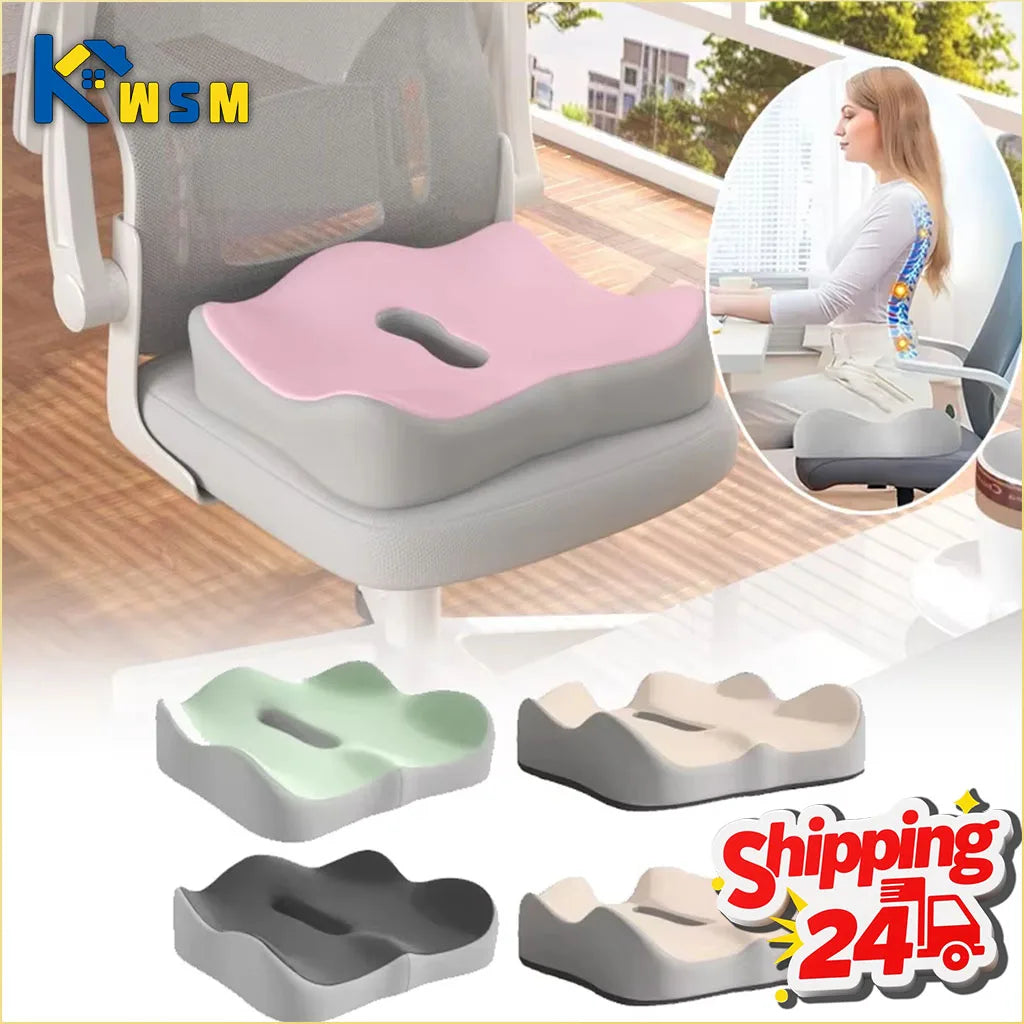 Memory Foam Seat Cushion for Car and Office Lumbar Hip Support Posture Corrector Breathable Comfort Student Chair Pad Oasis Select