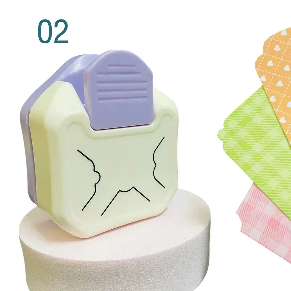 Corner Rounder Mini Corner Trimmer Round Corner DIY Paper Card Photo Planner Cutting Supplies 3 Way Punch Board Photo Cutter Oasis Select purple B