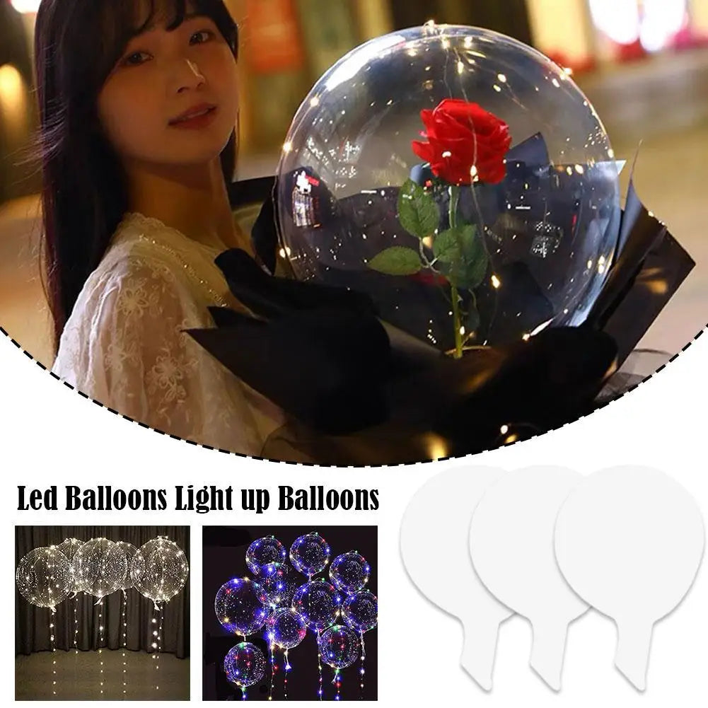 LED Light-Up Bobble Balloons 3-Pack – Colorful Party Décor