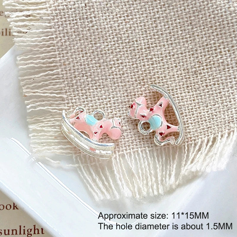 Exquisite Cute Rocking Horse Charms Pendants For Jewelry Making Necklace Earrings Bracelet DIY Accessories Supplies Oasis Select A3