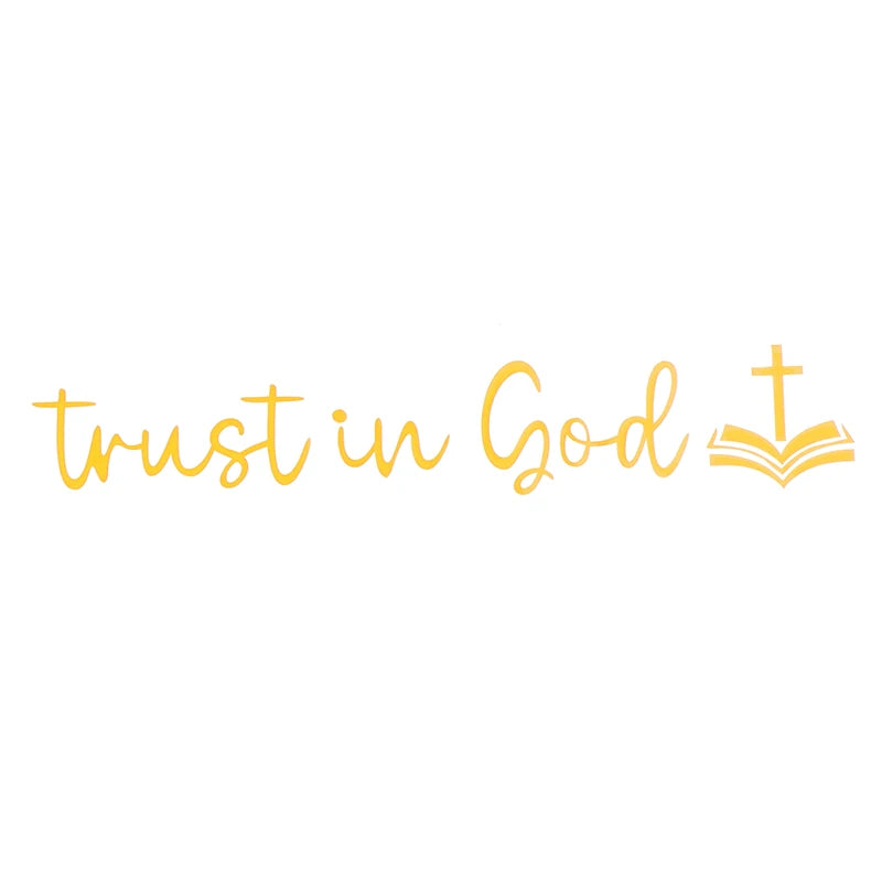 Trust In God Mirror Decal, Car Decals For Women, Faith Mirror Decal, Cute Vinyl Decal, Christian Car Mirror Decal, Religious Car Oasis Select Yellow