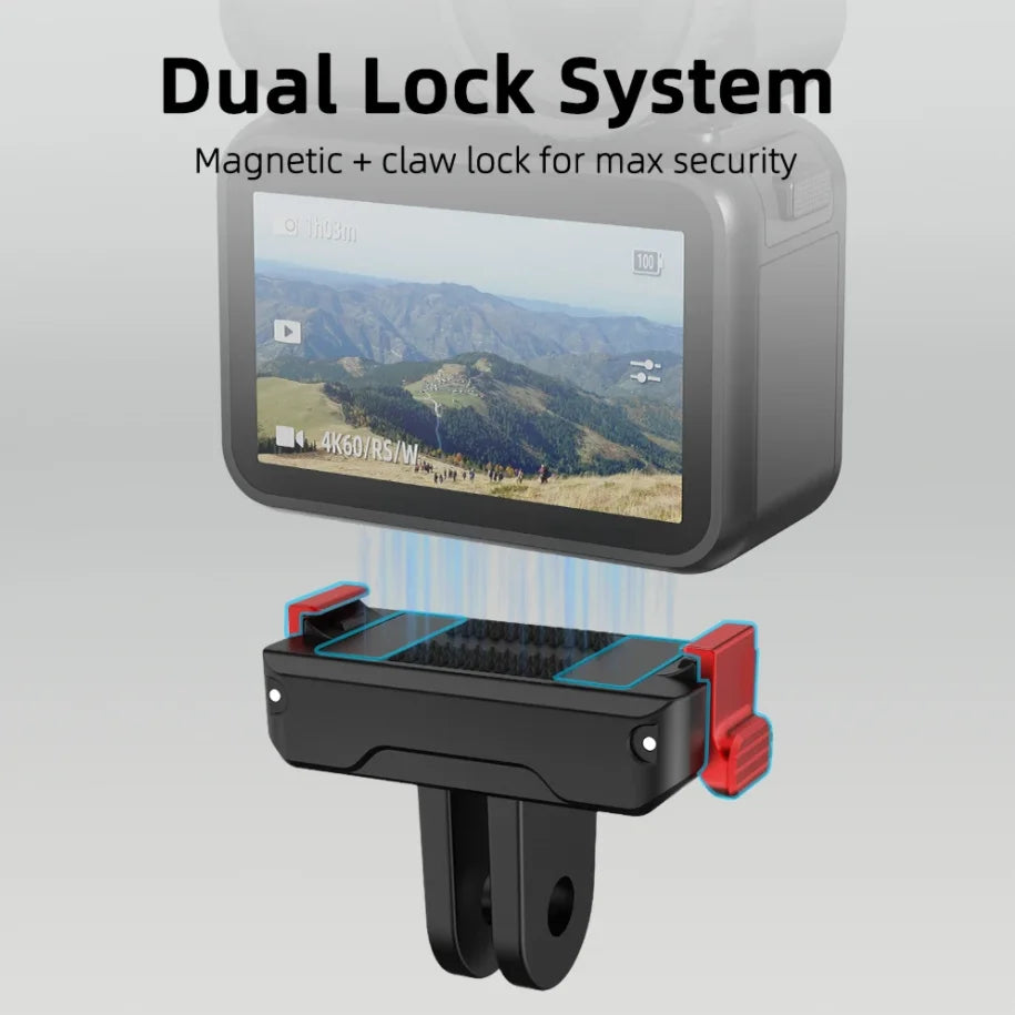 Quick-Release Mount for DJI Osmo Action 6 & Nano | Dual Claw