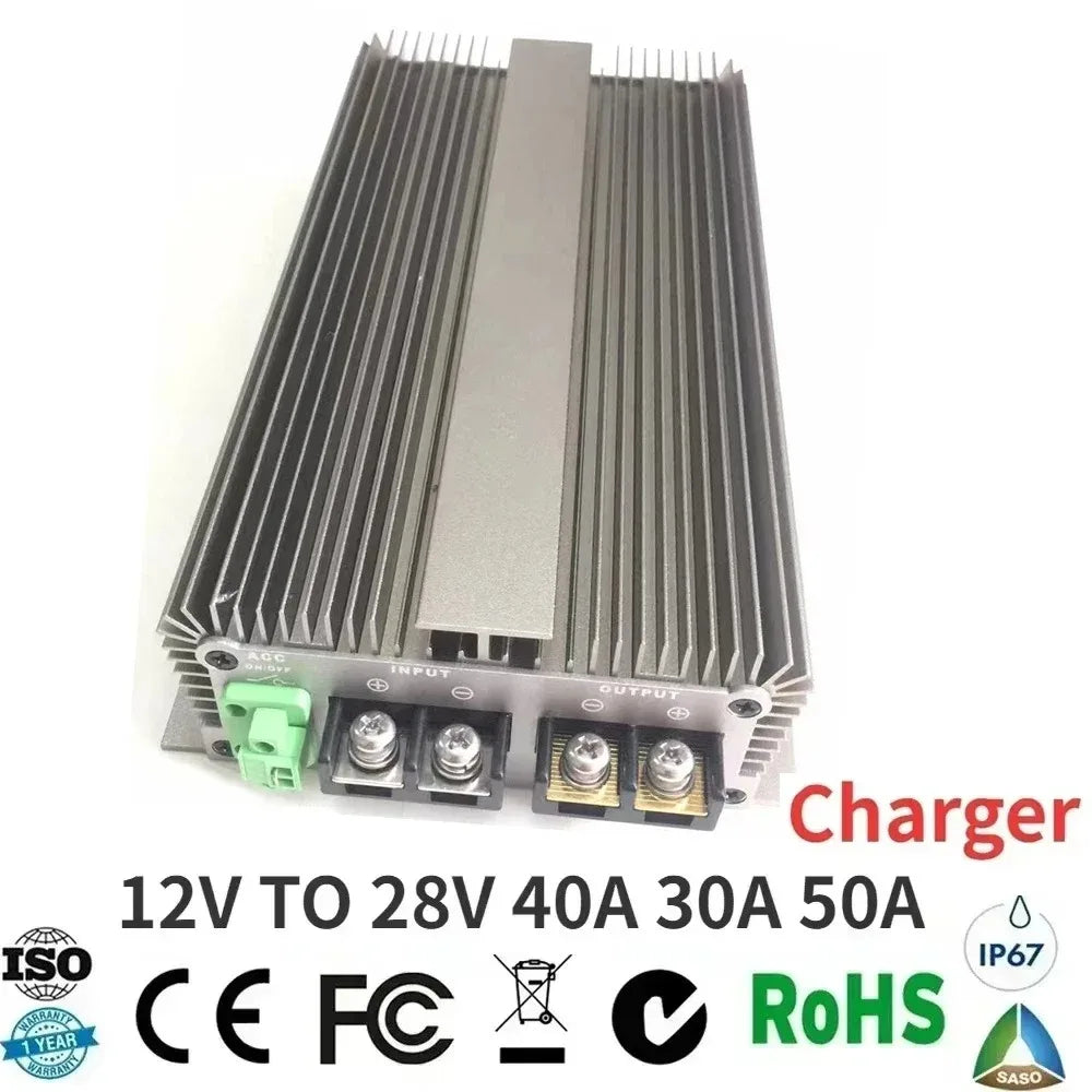 12V TO 28V Charger 20A 40A 30A 50A DC DC 11V to 16V Step Up Converter Constant Current Battery For 28V Lead Acid Battery Oasis Select