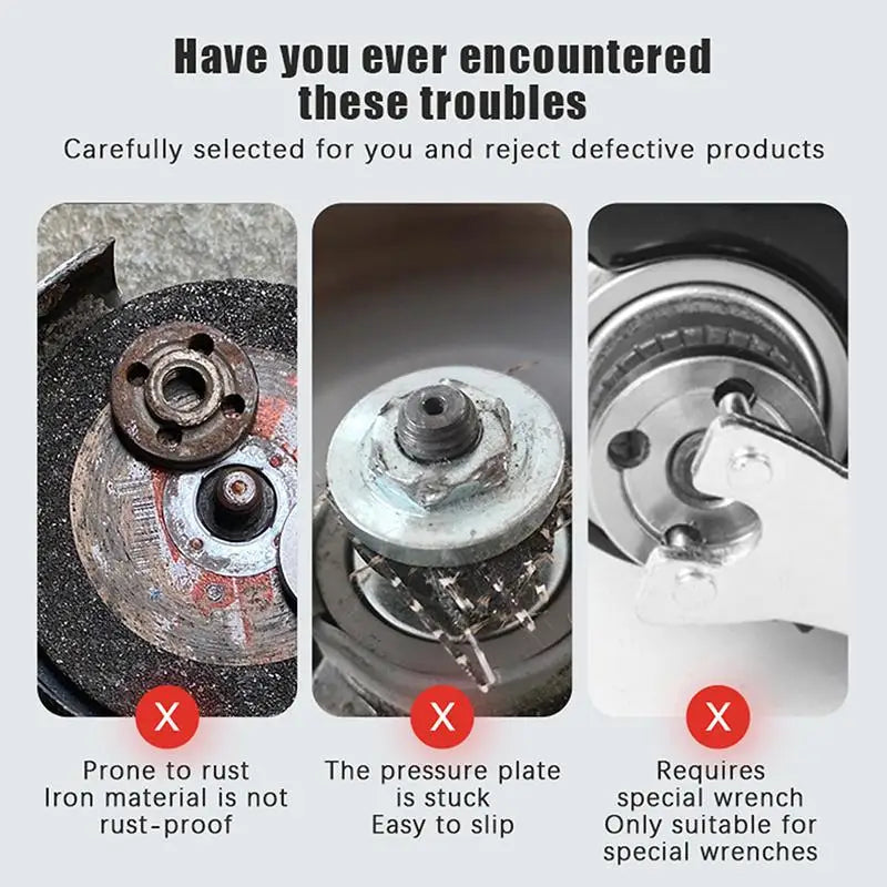 1pcs Flange Nut Thickened Anti Lock Angle Grinder Flange Plate for 100mm M10 High Hardness Clamp Removal Tool for Grinder Oasis Select