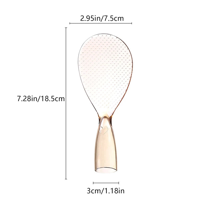 1Pc Vertical Rice Spoon Plastic Non‑Stick Rice Scoop Transparent Thick High Temperature Resistant Rice Cooker Rice Shovel Oasis Select