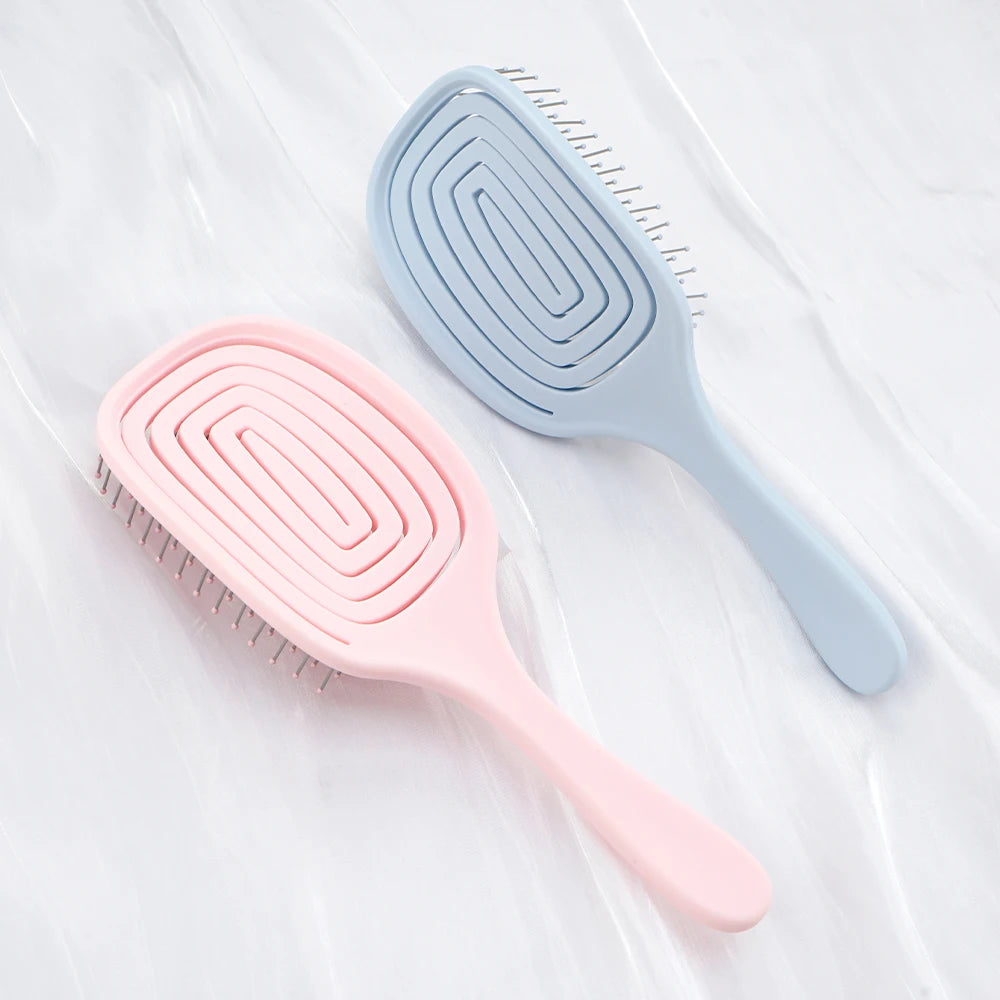 Wide Tooth Hollow Detangling Comb – Scalp Massage & Styling