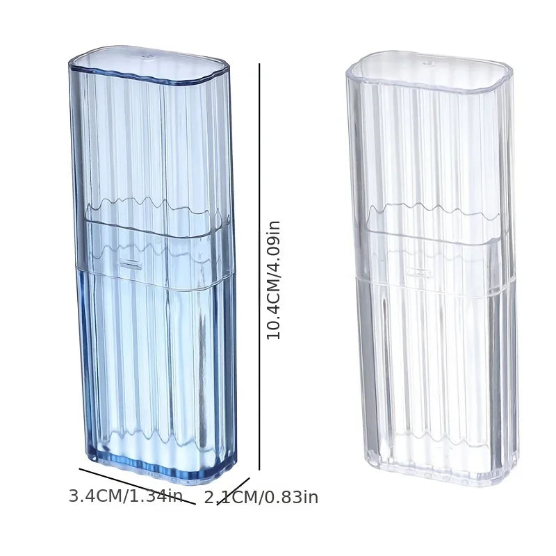 1pc Portable Transparent Storage Box, Practical Toothpick Cotton Swab Case for Travel or Business Trip Oasis Select