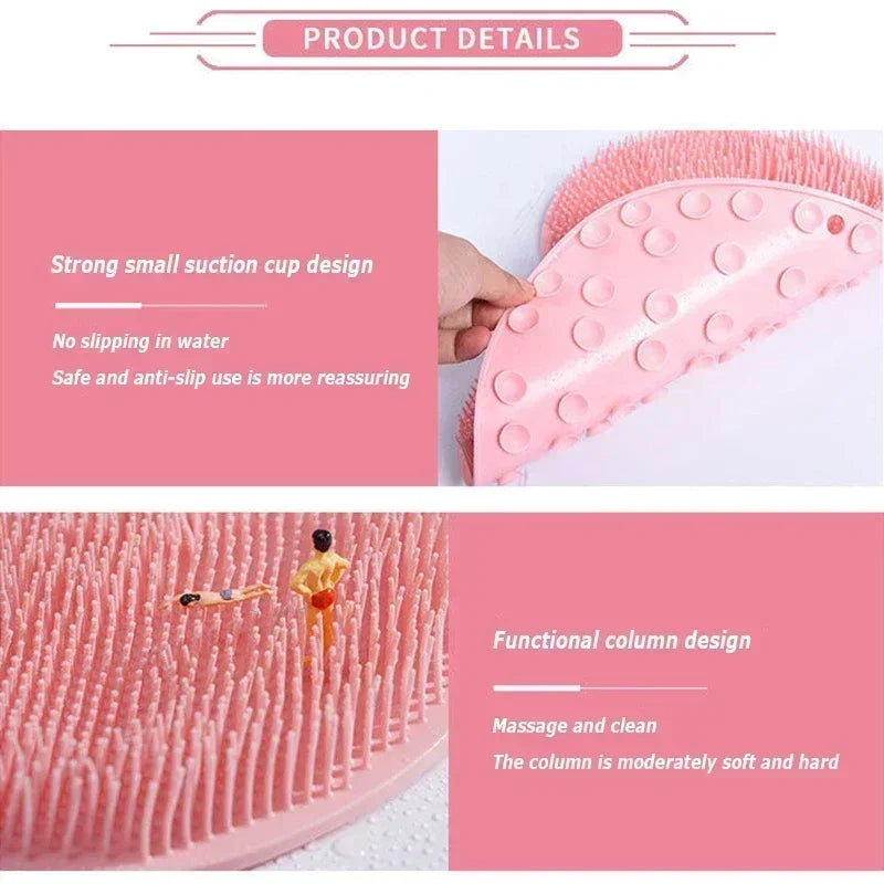 1pcs Lazy Back Rub Artifact Wall Rub Mud Bath Brush Rub Artifact Back Dont Ask for Help Bath Towel Painless Rub Foot Pad Oasis Select