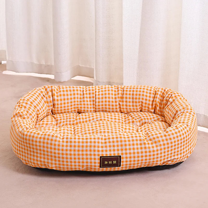 Universal Dog Kennel for Four Seasons, Soft Kennel for Kittens, and Spring and Autumn Sleeping Pads for Dogs and Cats Oasis Select orange M 60x48cm