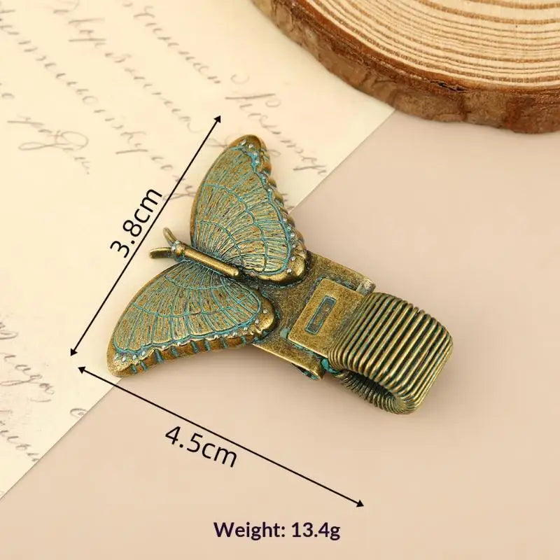 Vintage Insect Metal Pen Clip Spring Loaded Anti-Slip Durable Pen Holder for Notebook Journal Planner School Office Use Oasis Select D