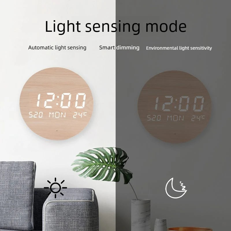 Silent Wall Clock Non-Ticking Home Decor Clock Modern Simple Digital Clock for Living Room Bedroom Wall Clocks Oasis Select