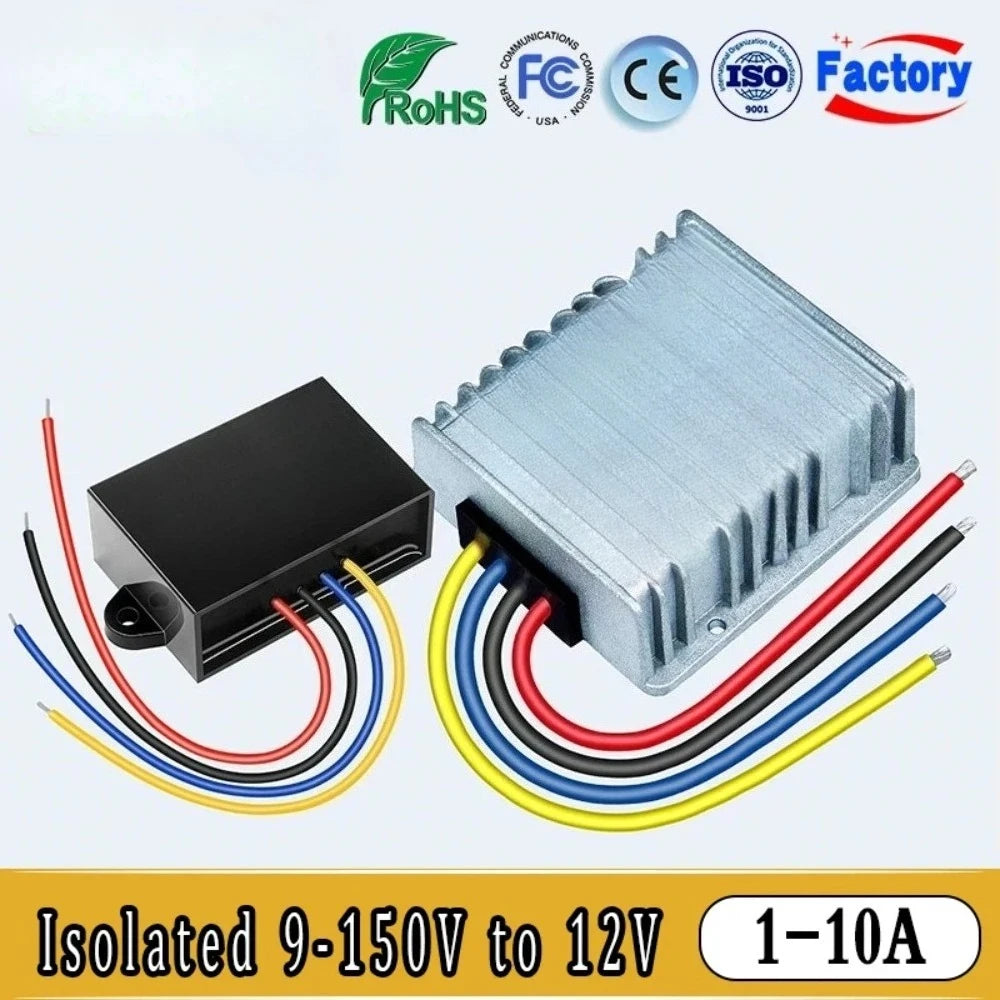 Voltage Regulator Transformer Module Isolated DC DC Converter 9-150V to 12V 1-10A 12V24V36V84V96V120Vto12V Buck Power Inverter Oasis Select