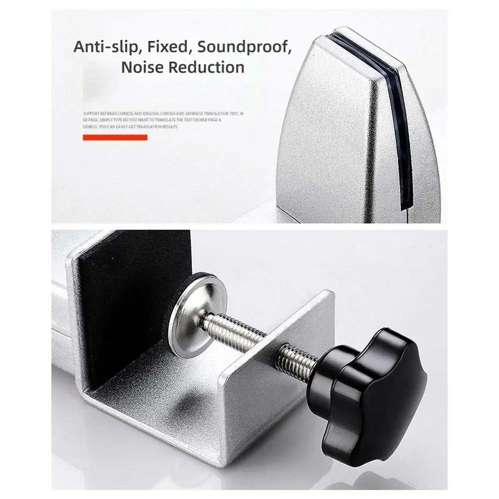 Aluminum Alloy Office Desk Baffle Clip Black White Silver Adjustable Glass Clamp Hardware Furniture Accessories Oasis Select