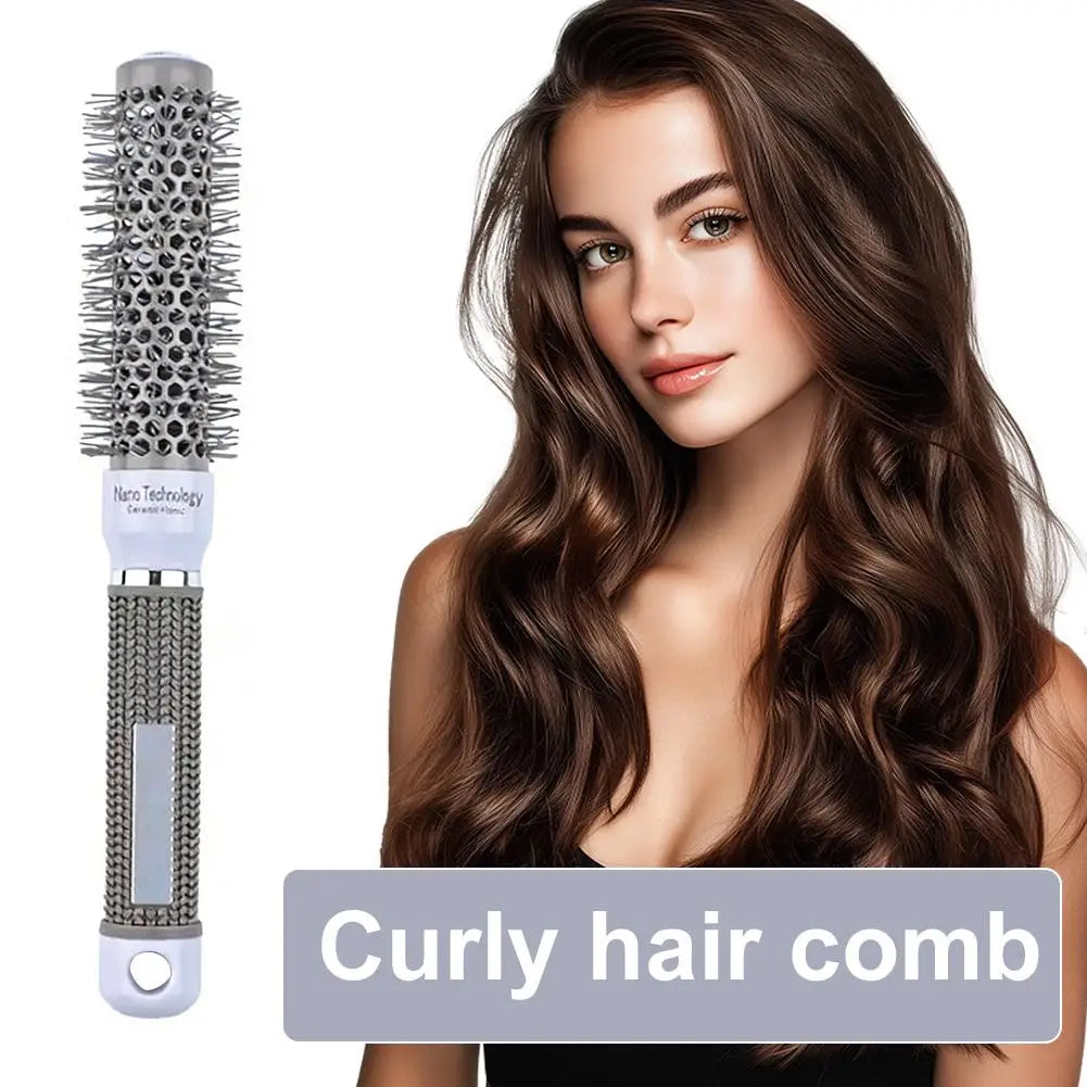Ceramic Ion Hair Brush Nano Hairbrush Thermal Ceramic Ion Round Comb Hairdressing Hair Salon Styling Drying Curling Oasis Select