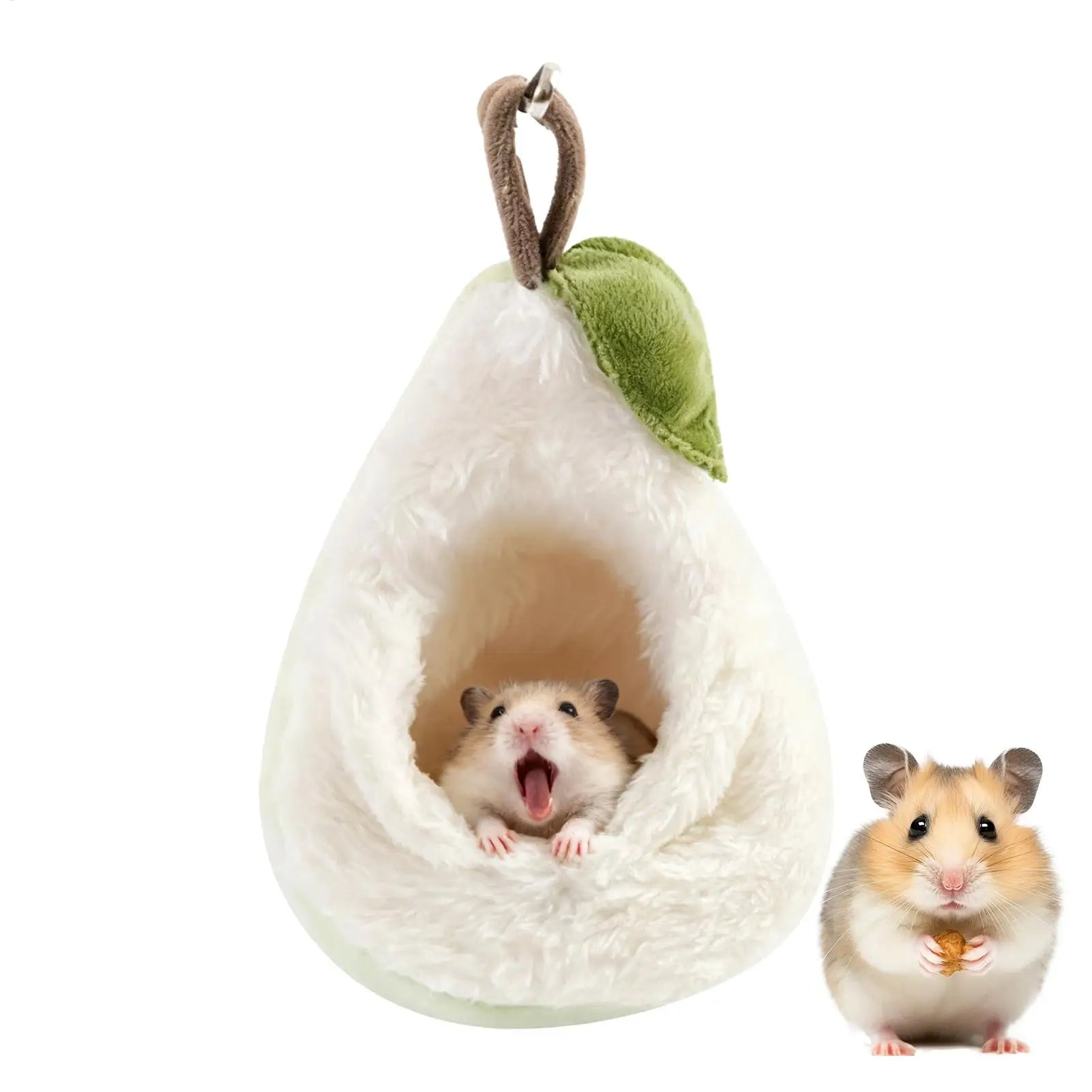 Ferret Bed with Hook House Funny Decor Funny Hamster Bed Warm Nest Hamster Hammock Pear-Shaped Plush Warm Cage Accessories Oasis Select