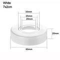 Water Pipe Connector Adjustable Wall Covers Shower Faucet Decorative Cover Casette Heighten Valve Panel Kitchen Tap Accessories Oasis Select white-7x2cm