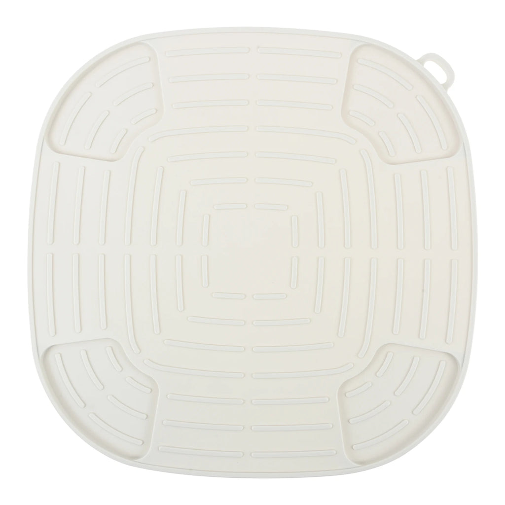 1Pc 10.23" Silicone Air Fryer Mat Heat Resistant 446°F for Ninja FN101GY Non-Slip Dishwasher Safe Countertop Protector Trivet Oasis Select Off white 10.23inch x 10.23inc