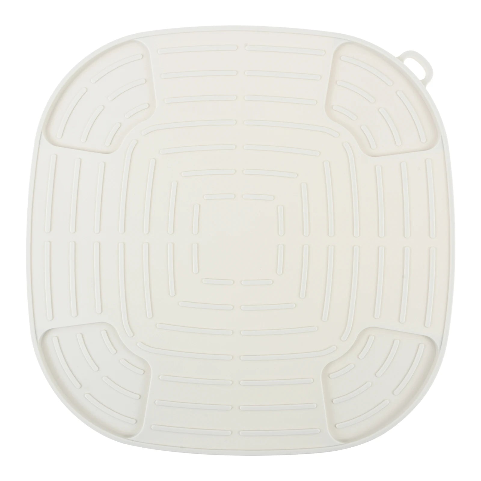 1Pc 10.23" Silicone Air Fryer Mat Heat Resistant 446°F for Ninja FN101GY Non-Slip Dishwasher Safe Countertop Protector Trivet Oasis Select Off white 10.23inch x 10.23inc