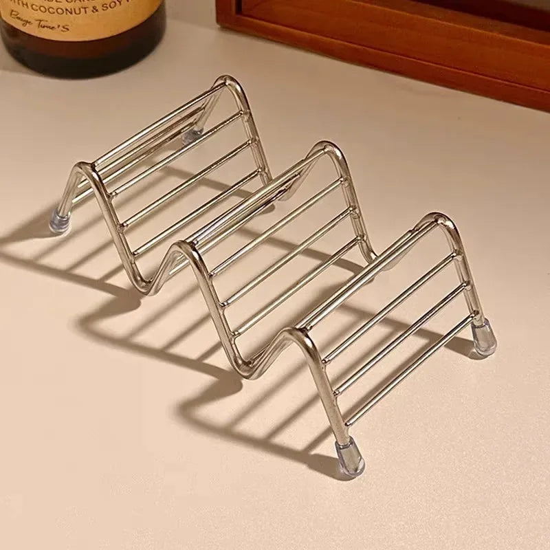 1pcs Stainless Steel Draining Soap Tray Multifunctional Bathroom Soap Holder with Drain Design for Neat Storage Oasis Select