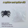 3D Flocking Black Spider Figurine | Halloween Party Decor