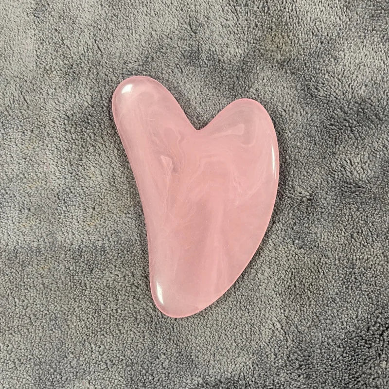 Heart-Shape Gua Sha Face Massager – Rose Quartz Scraping Board Gua Sha Face Massager Oasis Select