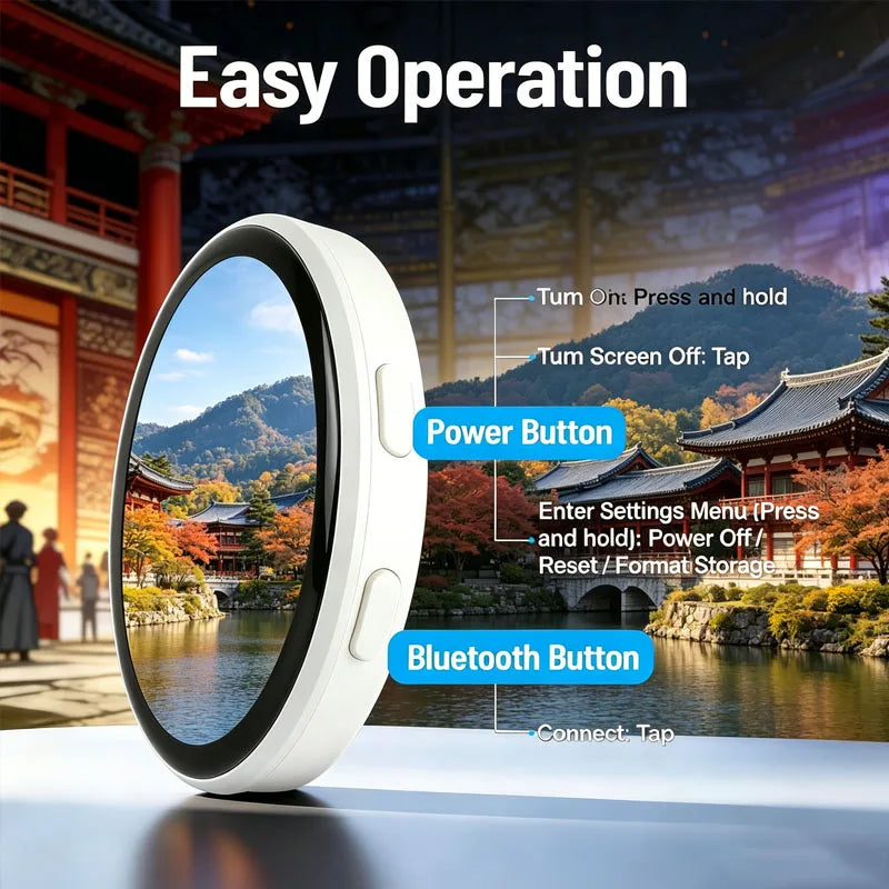 HD Touch Screen Smart Anime Electronic Badge with Video and GIF Display for Backpack Cosplay Durable Unique Gift Oasis Select