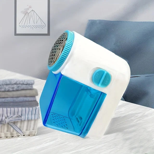 Electric Lint Remover - Battery Powered Hairball Trimmer for Clothes and Furniture - Easily Removes Lint and Hairballs Oasis Select Blue